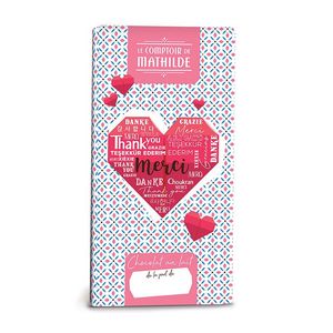 Tablette "Merci" - Chocolat Lait offre à 5€ sur Le Comptoir de Mathilde