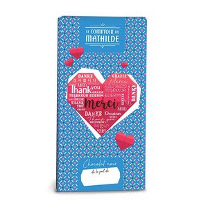 Tablette "Merci" - Chocolat Noir offre à 5€ sur Le Comptoir de Mathilde