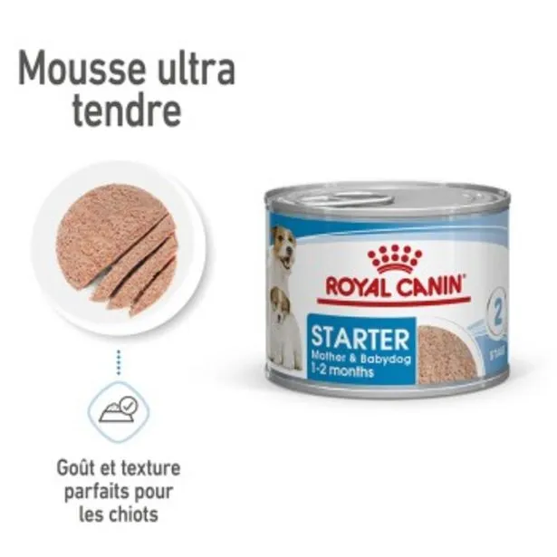 starter nourriture humide chien 12 x 195 g