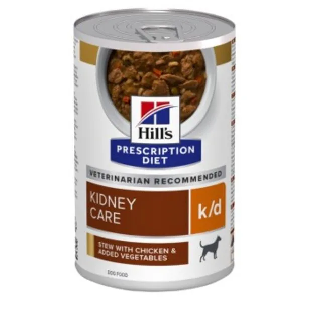 prescription diet kidney care k/d ragout aux poulets et aux légumes ajoutés 12x354g