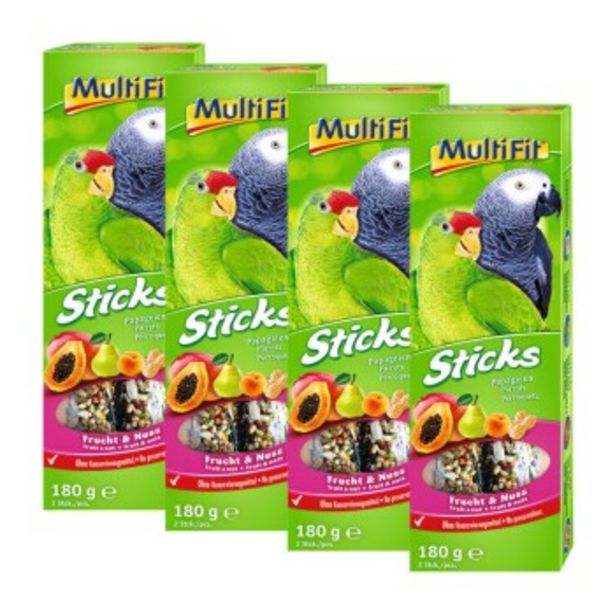 Sticks pour perroquets Sticks 4 x 2 Fruits et noix