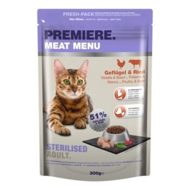 Croquettes chat adulte stérilisé 300 g