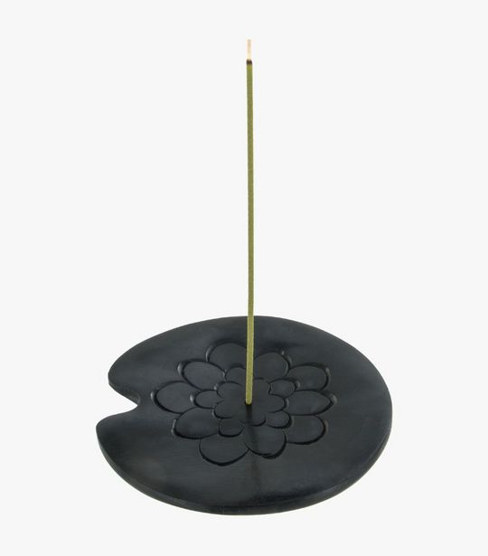 Porte-encens en pierre noire Lotus offre à 6,9€ sur Altermundi