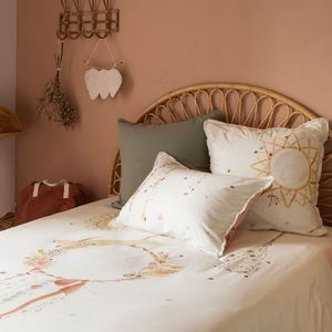 Parure de lit réversible pur coton biologique Raphia attrape rêve offre à 70€ sur carré blanc