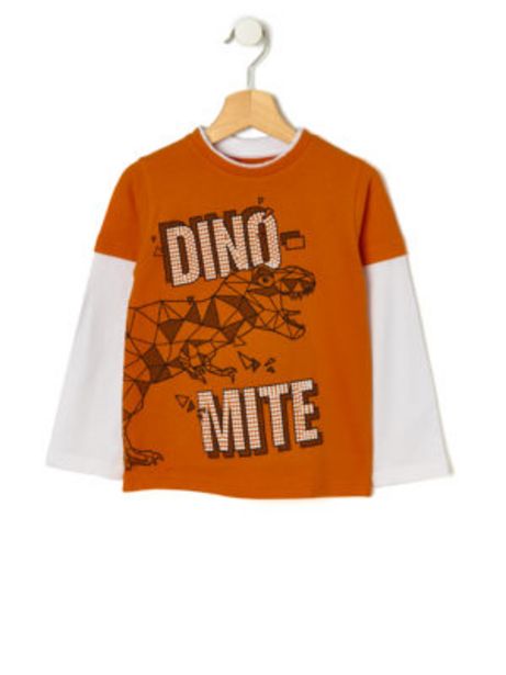 T-shirt double avec imprimé dinosaure - Prénatal offre à 17,99€
