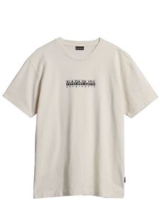 Napapijri - T-Shirt Homme Manches Courtes Logo Ecru offre à 28€ sur Seven's