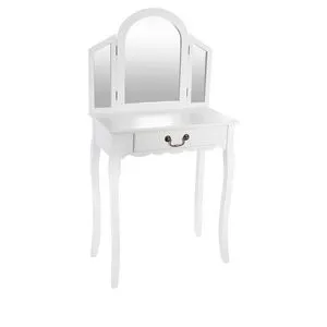 Coiffeuse AURELL blanche 65x128x36cm - ATMOSPHERA offre à 99,99€ sur Centrakor