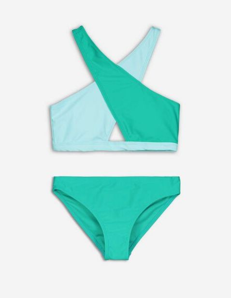 Ensemble haut de bikini et slip de bikini - Design multicolore