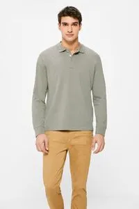 Polo piqué manches longues offre à 19,99€ sur Springfield