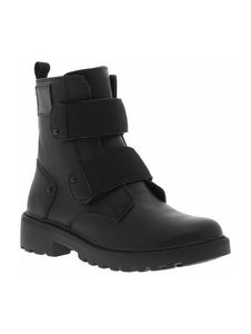 Boots noires à talon plat avec patch cousu... offre à 39,49€ sur CCV