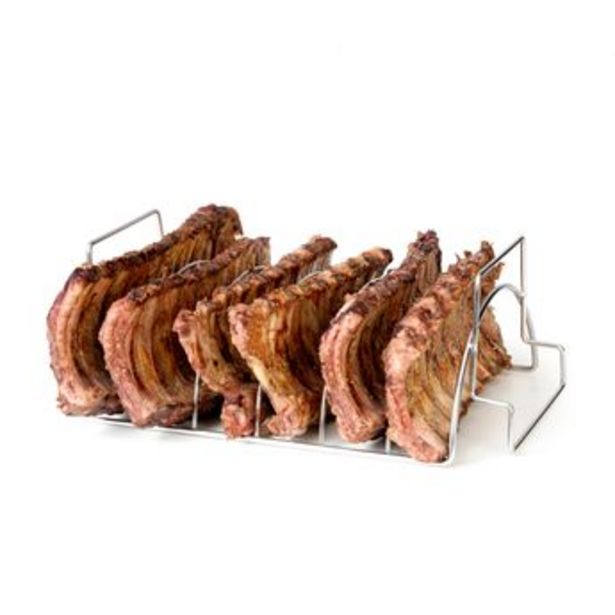 Support pour 6 viandes ou ribs en inox 34.5 x 20 x 15 cm - Barbecook offre à 14,39€ sur Alice Délice