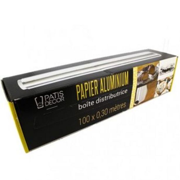 Papier aluminium en boite distributrice 100 x 0,30 m - Patisdecor offre à 11,19€ sur Alice Délice