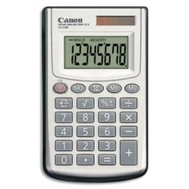 CANON Calculatrice de poche LS-270H 8 chiffres, pile/solaire 5932A016 photo du produit offre à 4,08€