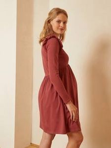 Robe courte en maille grossesse et allaitement - rouge... offre à 25,99€ sur Vertbaudet