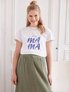 T-shirt de grossesse a message - ecru offre à 13,99€ sur Vertbaudet