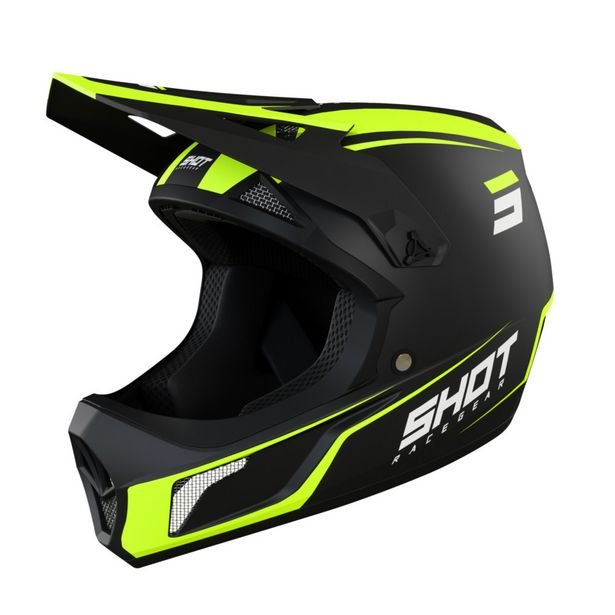 CASQUE ENFANT SHOT ROGUE UNITED BLACK/NEON YELLOW MATT taille  KID S (49 - 50 cm)