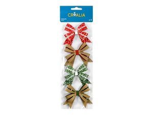 4 nœuds 3D pour emballage cadeau Noël - Créalia offre à 1,19€ sur Cultura