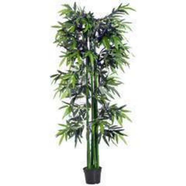 Outsunny - Bambou artificiel XXL 1,80H m 1105 feuilles denses pot inclus noir offre à 79,9€ sur Truffaut