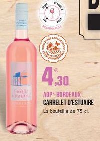 AR  de  GORE  *  LUTE  SSTUAR  AOP BORDEAUX CARRELET D'ESTUAIRE La bouteille de 75 cl.