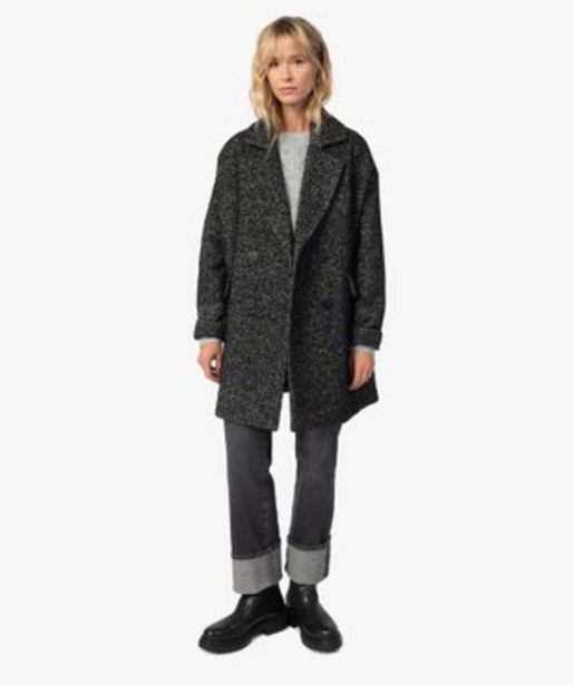 Manteau femme mi-long à double boutonnage vue1 - GEMO(FEMME PAP) - GEMO offre à 29,99€