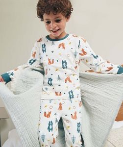 Pyjama garçon en velours à motifs forestiers vue1 - GEMO (ENFANT) - GEMO offre à 9,99€ sur Gémo