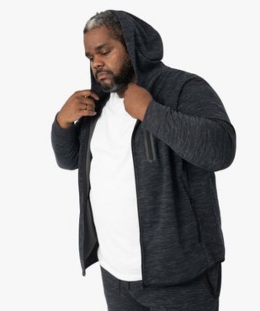 Sweat homme zippé à capuche et poches zippées vue1 - GEMO (G TAILLE) - GEMO offre à 27,99€