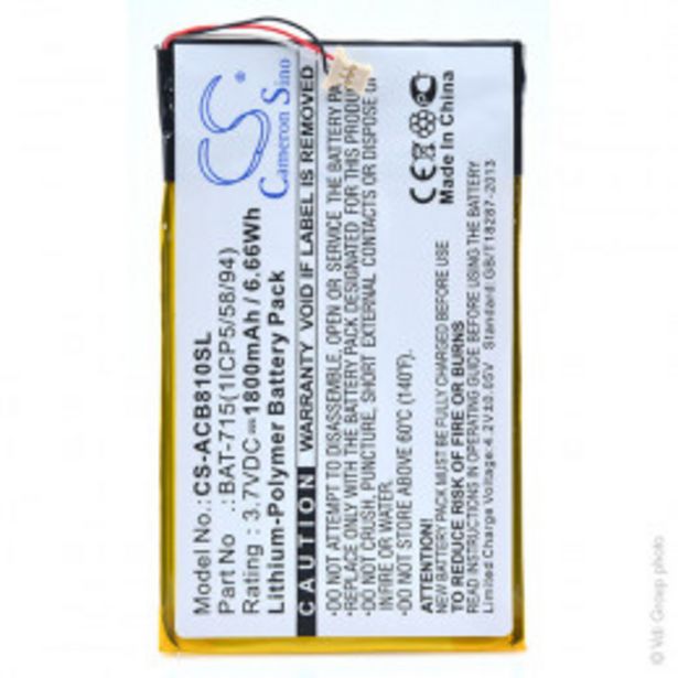 NX - Batterie tablette 3.7V 1800mAh offre à 12,43€ sur 1001 piles