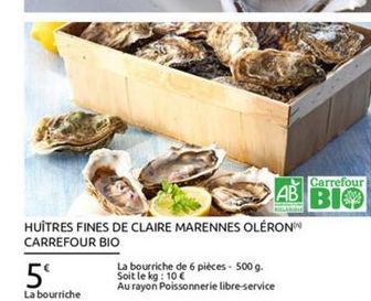 huîtres Carrefour