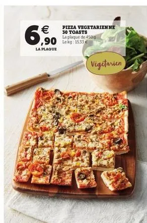 6,6%.   ,90 leke 1883  pizza vegetarienne 30 toasts la plaque de 450g  la plaque  (vegetarien