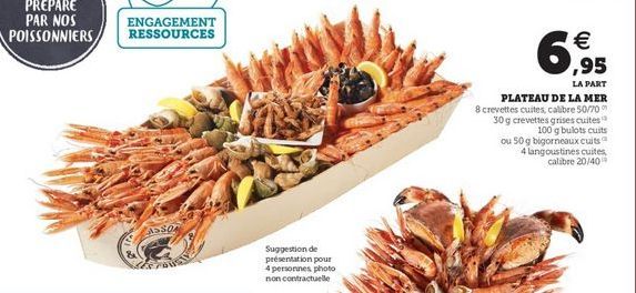 Crevettes cuites  offre à 