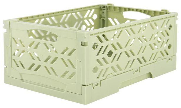 Caisse pliante recyclée 16x24x10 - vert menthe offre à 1€ sur Hema