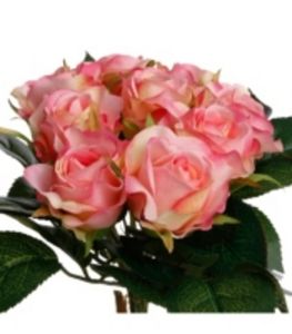 Bouquet de Fleurs artificielles 9 Roses H 24 cm offre à 18€ sur E.Leclerc Brico