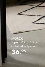 MOROC Tapis L.90 L. 150 cm Coton et polyester 36.95