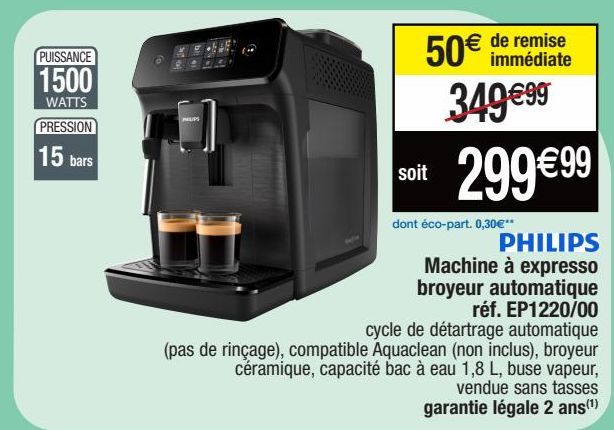 Machine à café espresso Philips offre à 299,99€