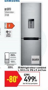 Réfrigérateur combiné  offre à 