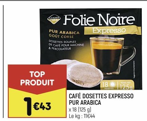 Capsules de café offre à 1,43€