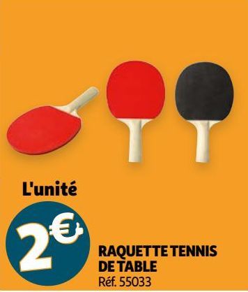 RAQUETTE TENNIS DE TABLE  offre à 2€