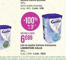 -100%  #3  Gallia  Galli  SONT MINTE  689