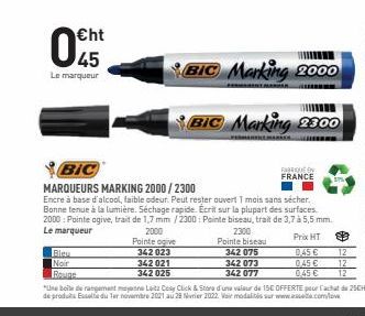 ht  09  Le marqueur  *BIC Marking 2000  MAR  BIC Marking 2300