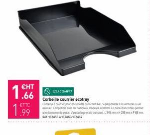 1.66  EXACOMPTA Corbeille courrier ecotray Contacter par des autres Select escalier Corporacions permet wesome place detecting 136H255PS R 162455 162450/162462  ETTC