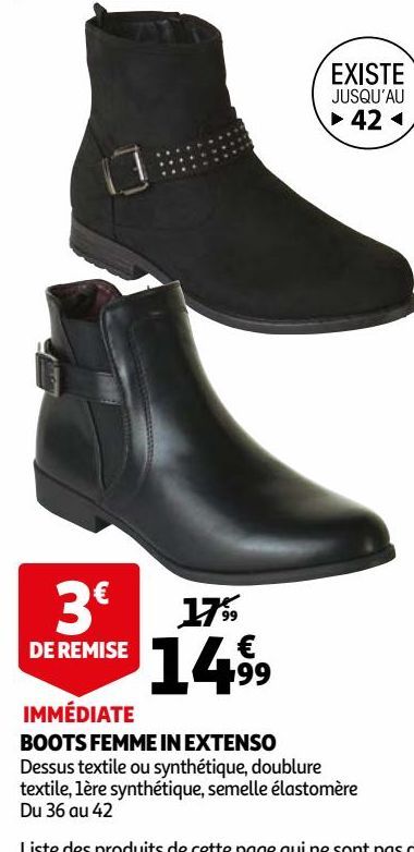 BOOTS FEMME IN EXTENSO