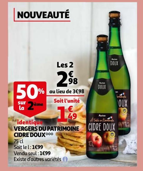 VERGERS DU PATRIMOINE CIDRE DOUX