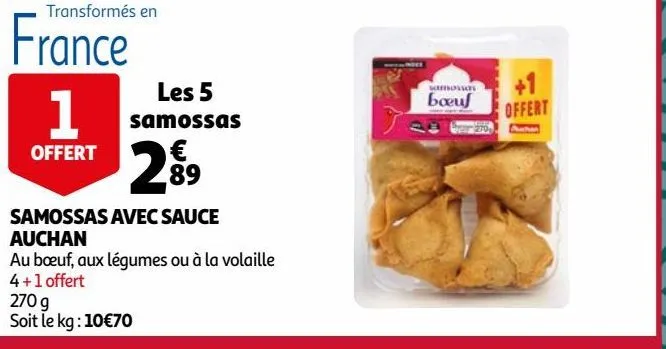 samossas avec sauce auchan