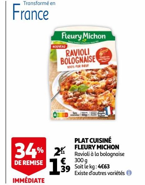 plats cuisinés Fleury Michon