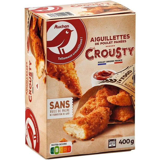 AUCHAN : Crousty - Aiguillettes de poulet panés offre à 4,94€ sur Chronodrive