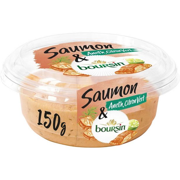 BOURSIN : Tartinable de saumon, aneth et citron vert offre à 3,45€ sur Chronodrive
