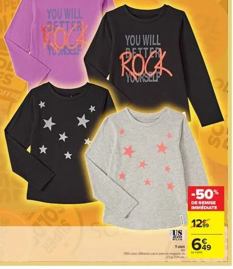 you will better  you will  roca  yourself  -50%  de remise immediate  ole  1289  us  lis 1.me  689  t-shirt  october