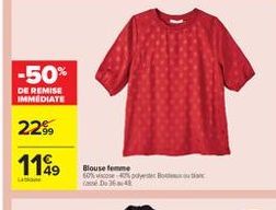 -50%  DE REMISE IMMEDIATE  226  1189  Blouse femme Goscoe  Da 360