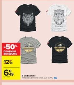 HAN  -50%  NE  DE REMISE IMMEDIATE  12%  649  T-shirt homme CONCORDS