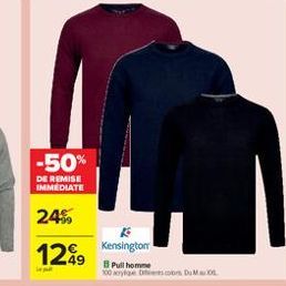 -50%  DE REMISE IMMEDIATE  245 129  Kensington Pull homme  DOM